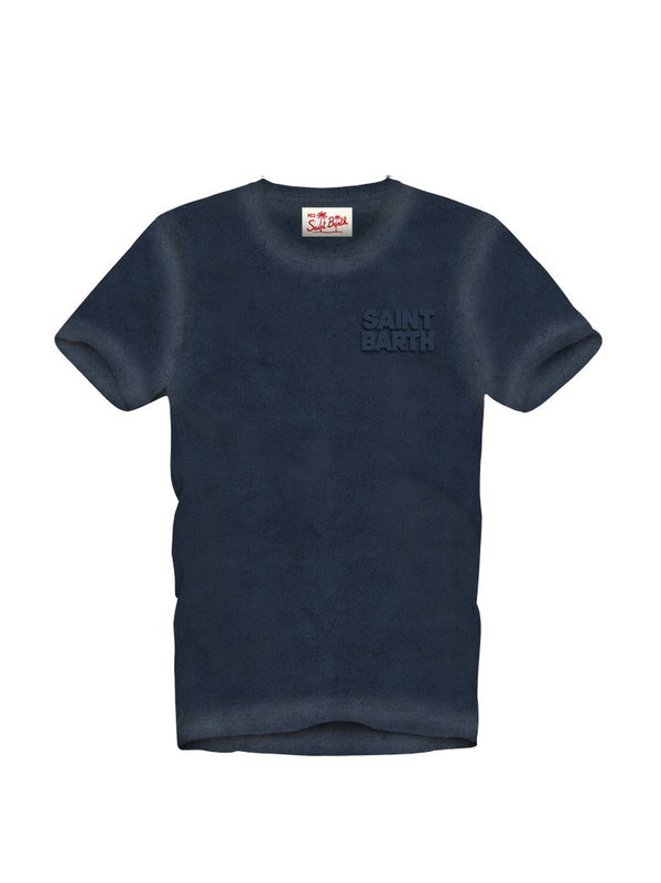T-Shirt Vintage Patch di SAINT BARTH - uomo blu