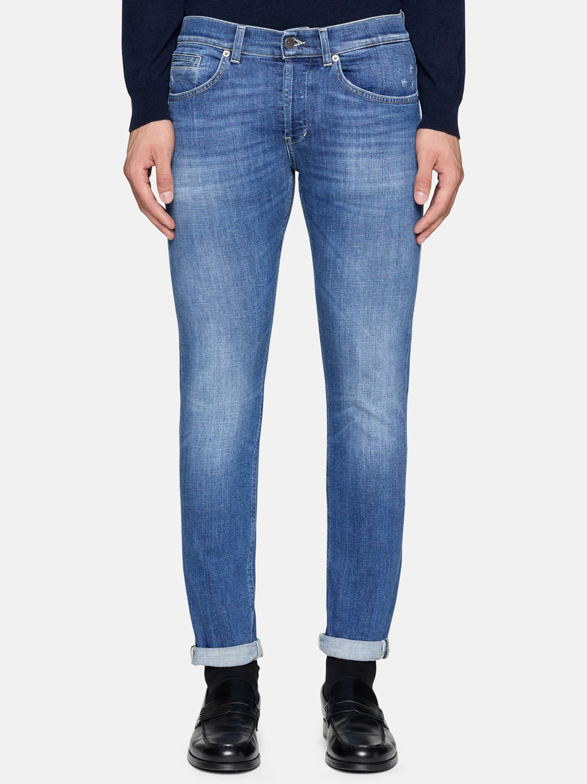 Dondup Jeans George skinny in denim stretch blu-2