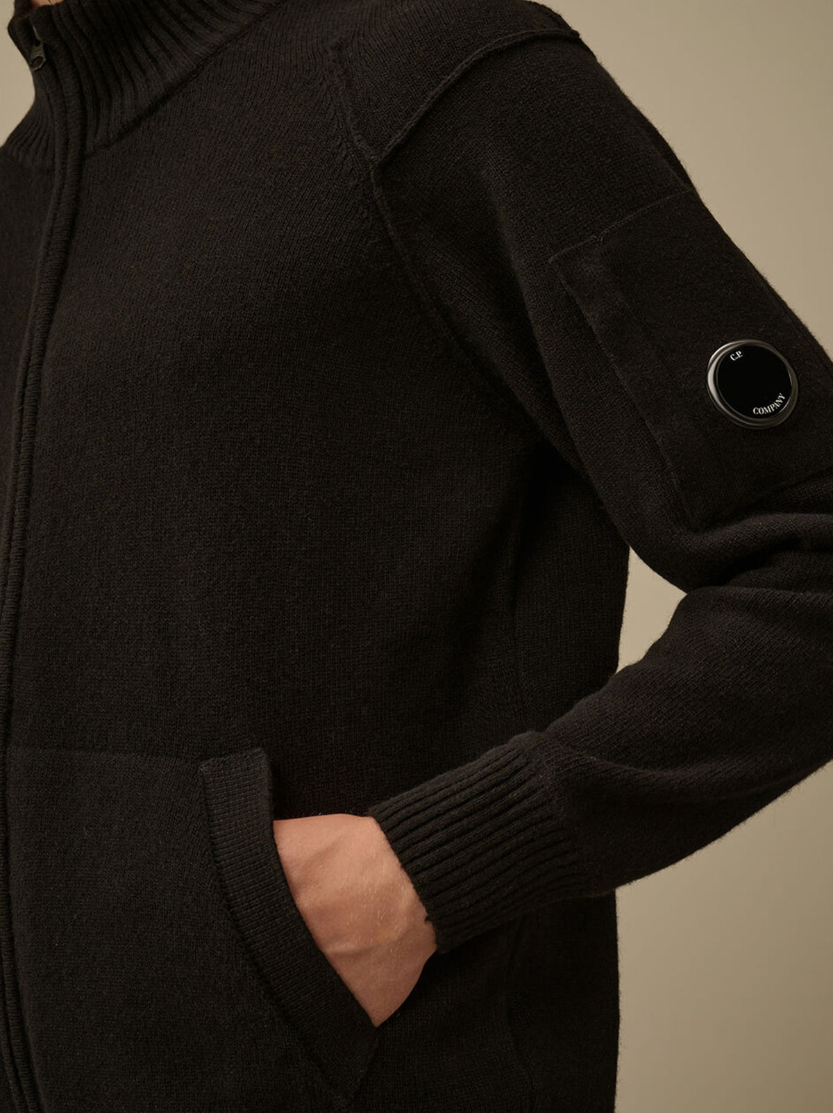 Cp Company Lambswool Grs Full Zip Sweater-3