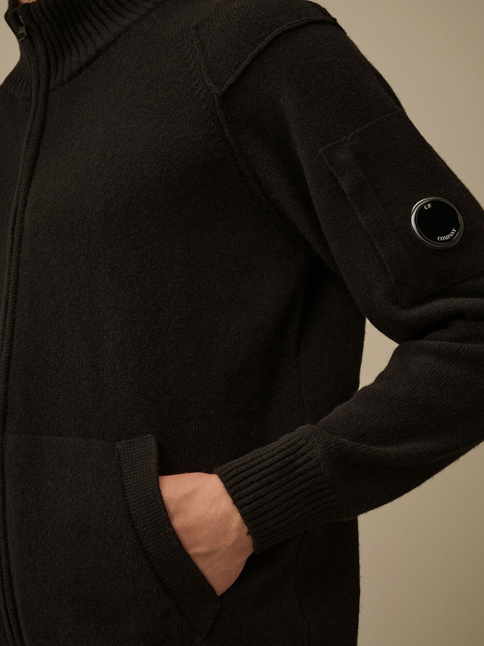 Cp Company Lambswool Grs Full Zip Sweater-3