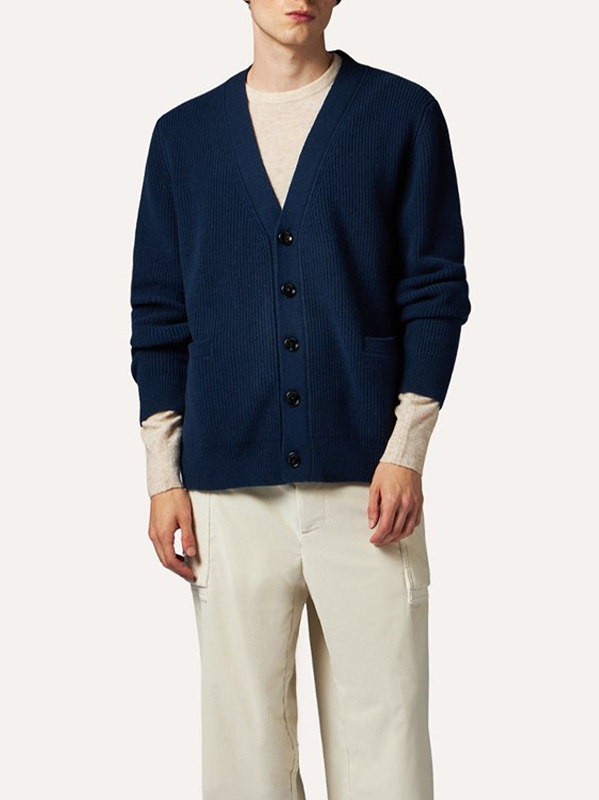 Cardigan In Lana Costa Inglese-Cosmos-3