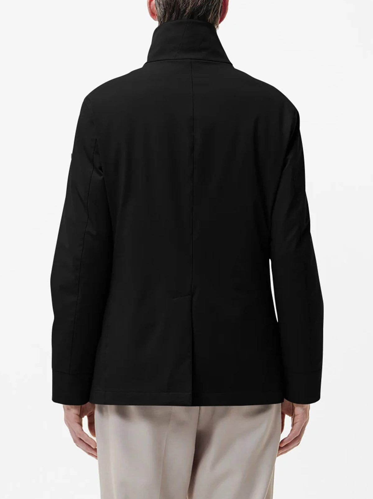 Duno Peacoat In Tessuto Tecnico Bi-Stretch Nero-4
