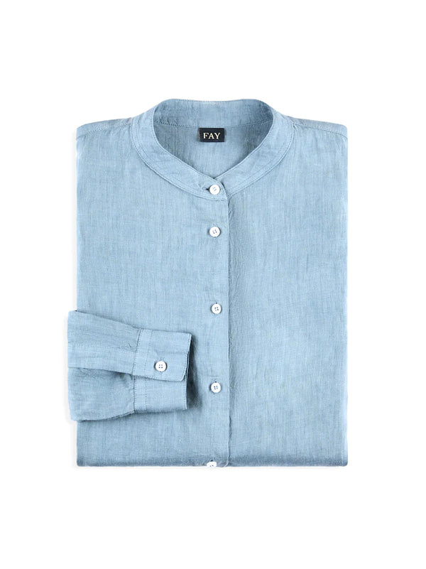 Camicia Regular In Lino