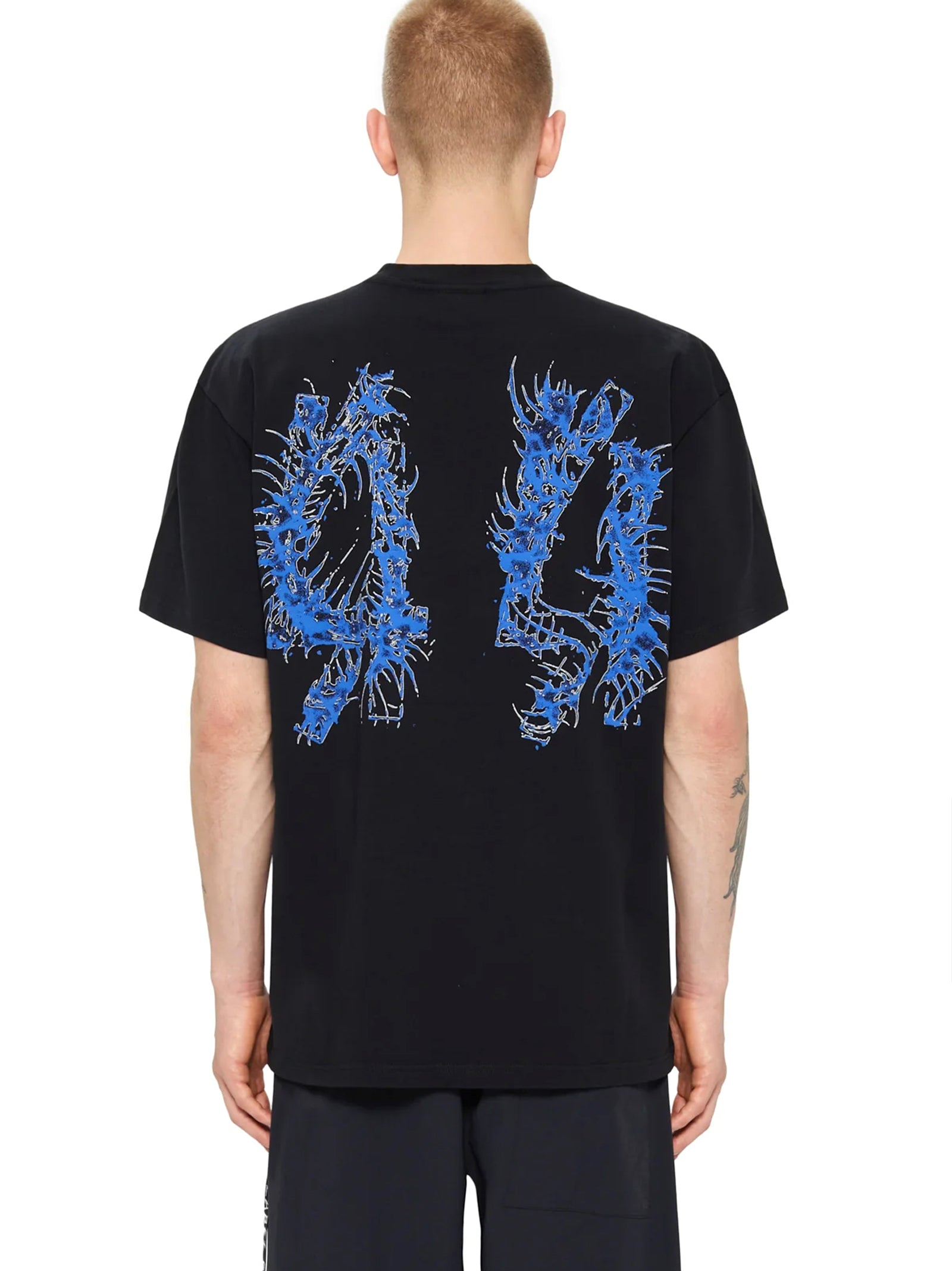 44 Label T-Shirt Jersey Nera Centipede Tee-3