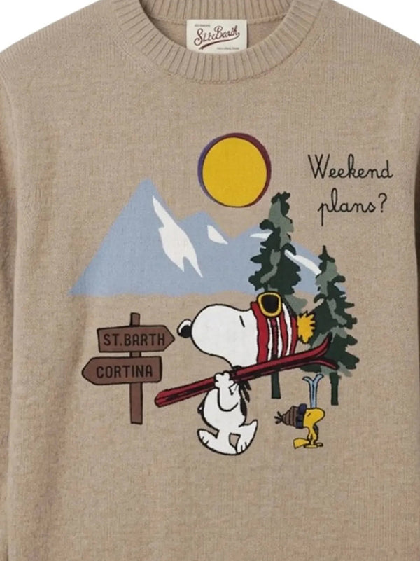 Saint Barth Maglia Girocollo Week Plans Beige-2