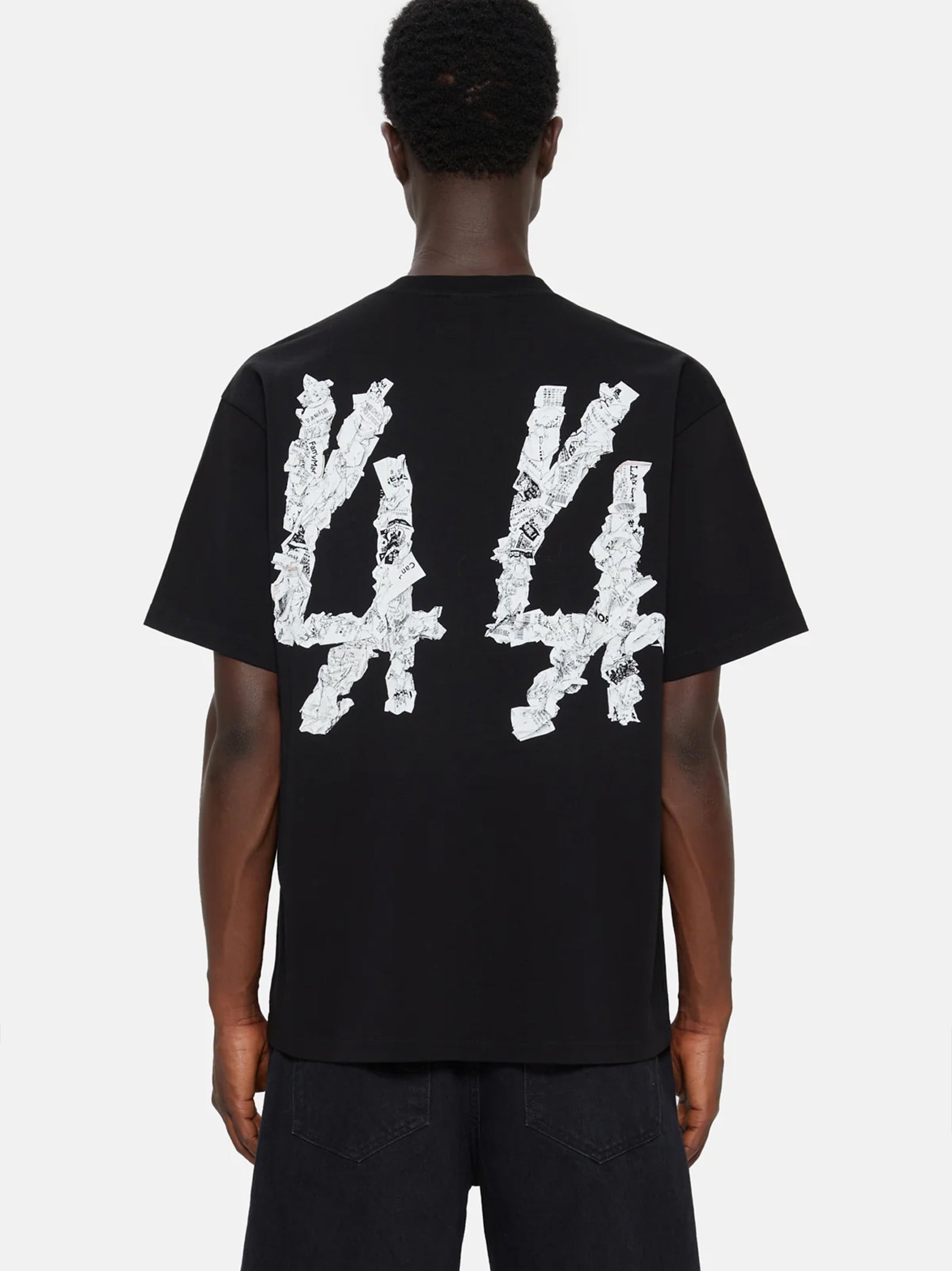 44 Label T-Shirt Jersey Nera-3