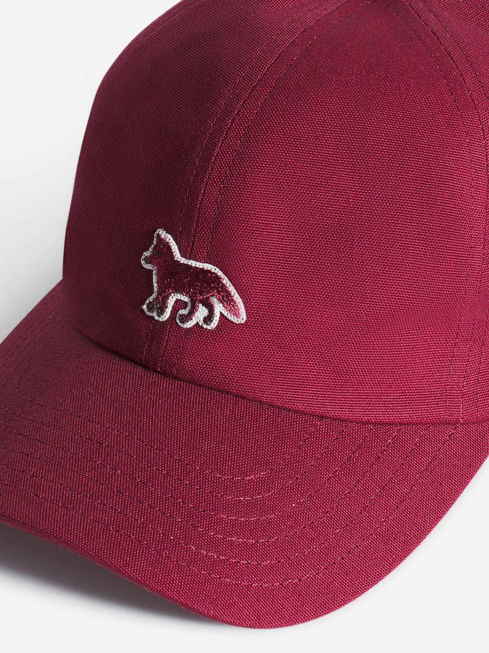 Maison Kitsune Baby Fox Cap Red Brown-3