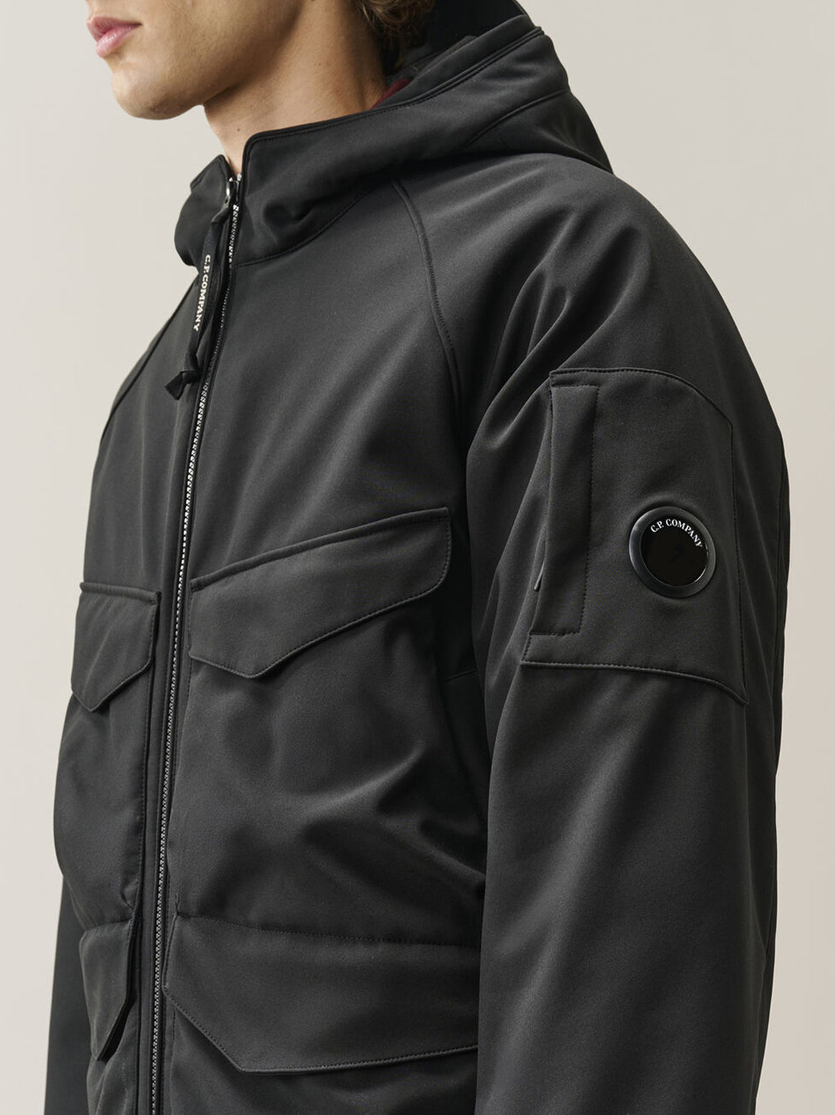 Cp Company Giacca  C.P. Shell-R Padded Hooded Lens Nera-4