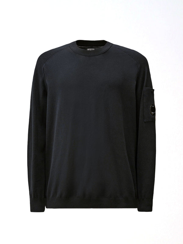 Knitwear - Crew Neck di CP COMPANY - uomo total eclipse