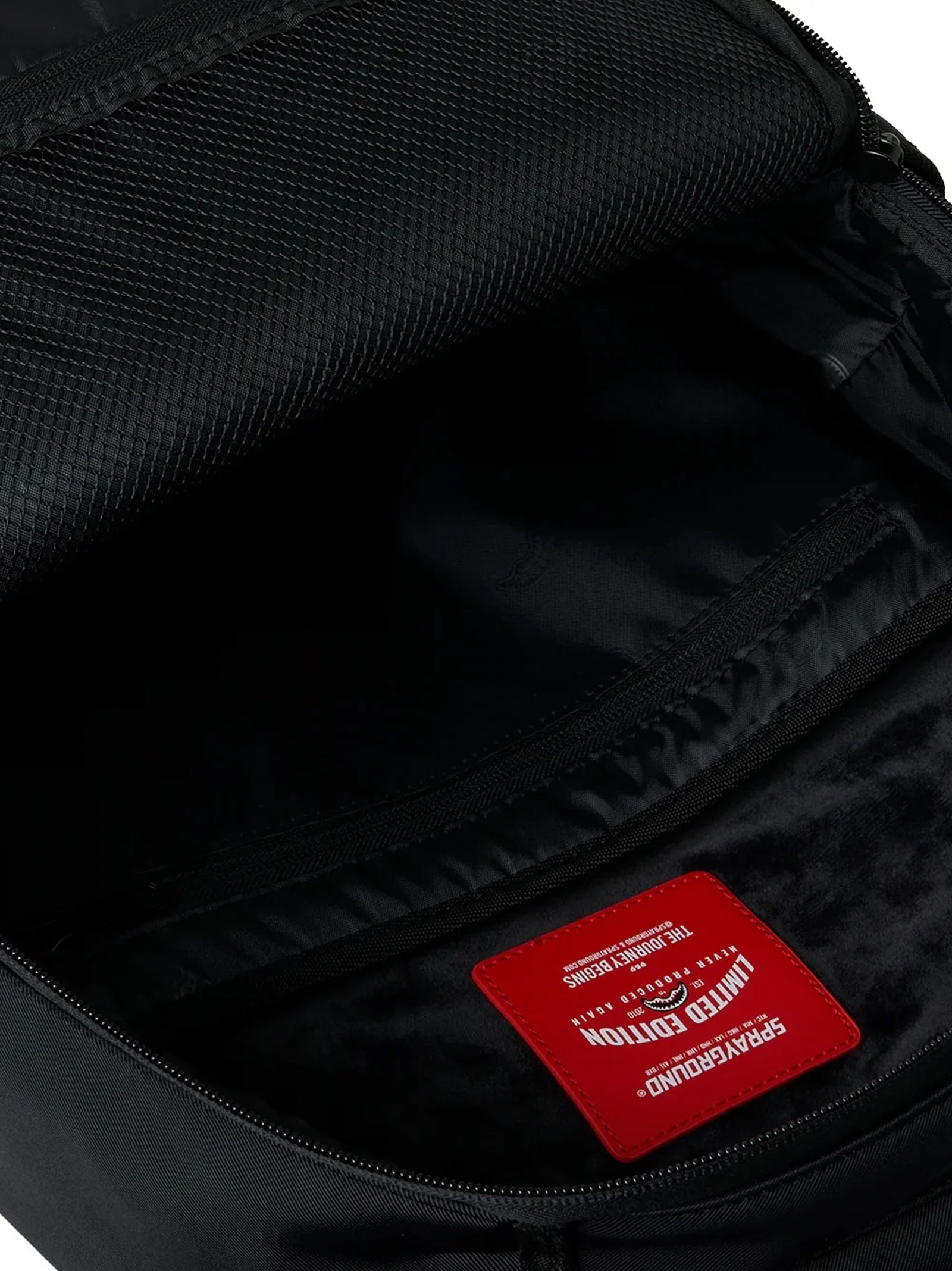 Sprayground Shark Central Blacked Out Embossed Nylon Backpack Nero-4
