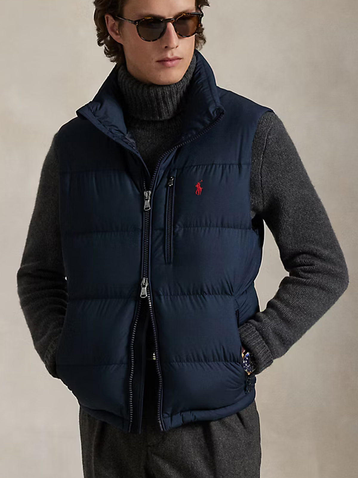 Polo Ralph Lauren Gilet Gorham in piumino blu navy-2