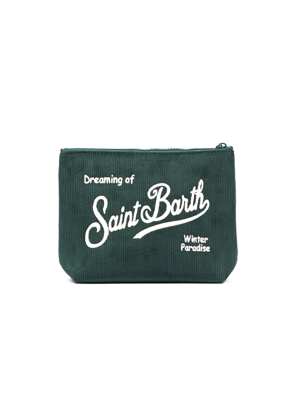 Saint Barth Pochette Aline Corduroy Verde-2