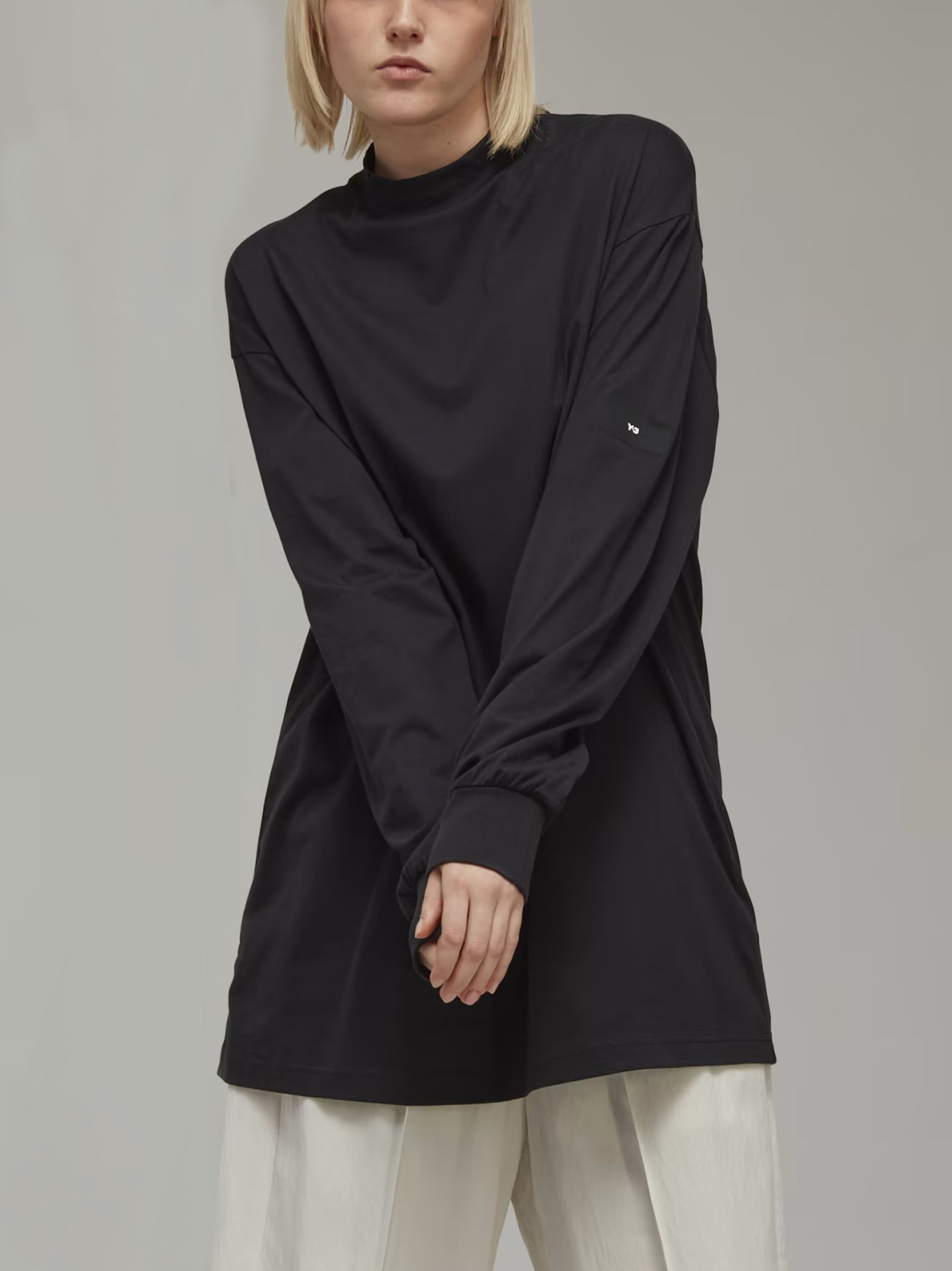 A Loose Y-3 Mock-Neck T-Shirt-2
