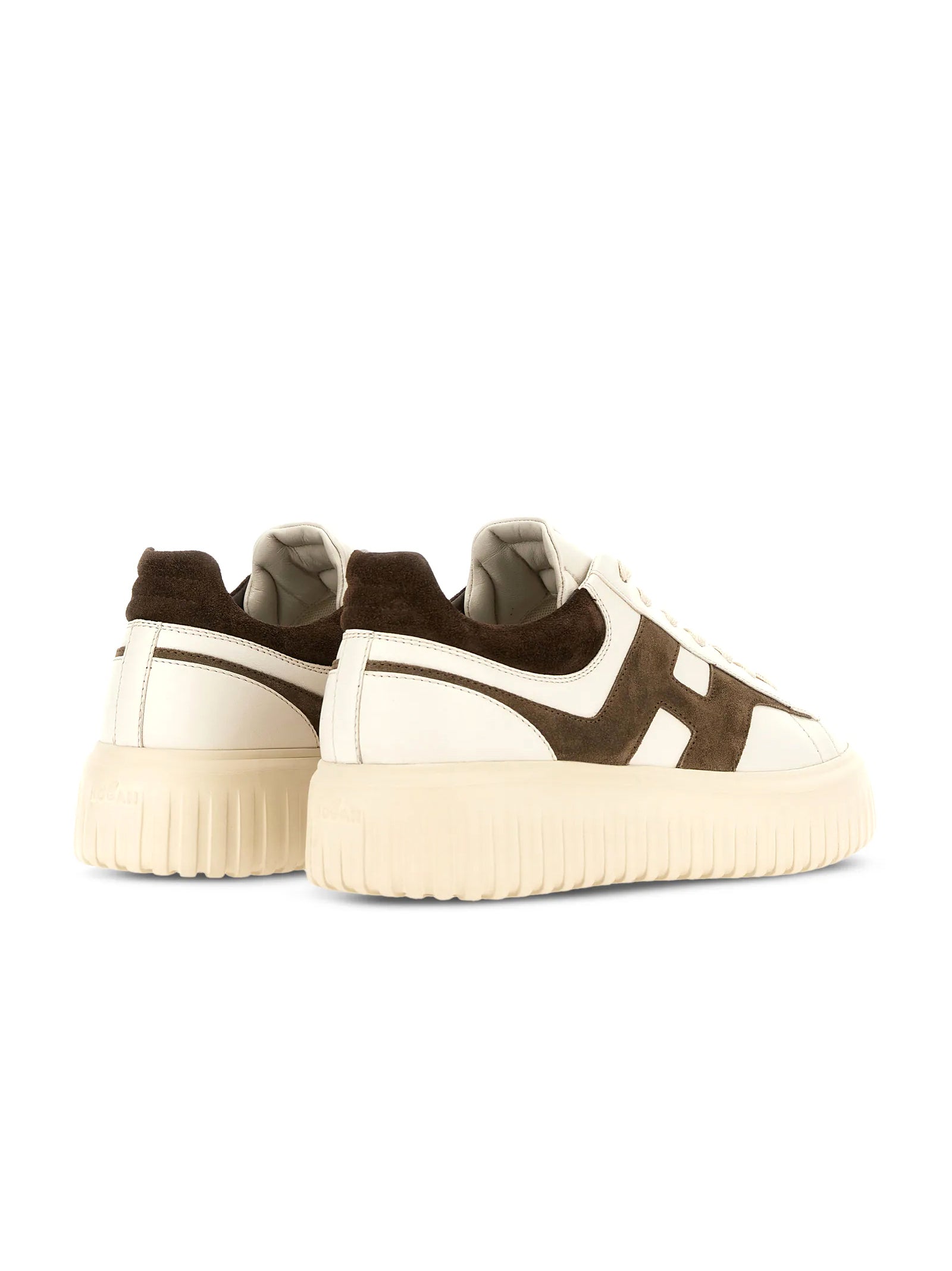 Hogan Sneakers H-Stripes Avorio Marrone-3