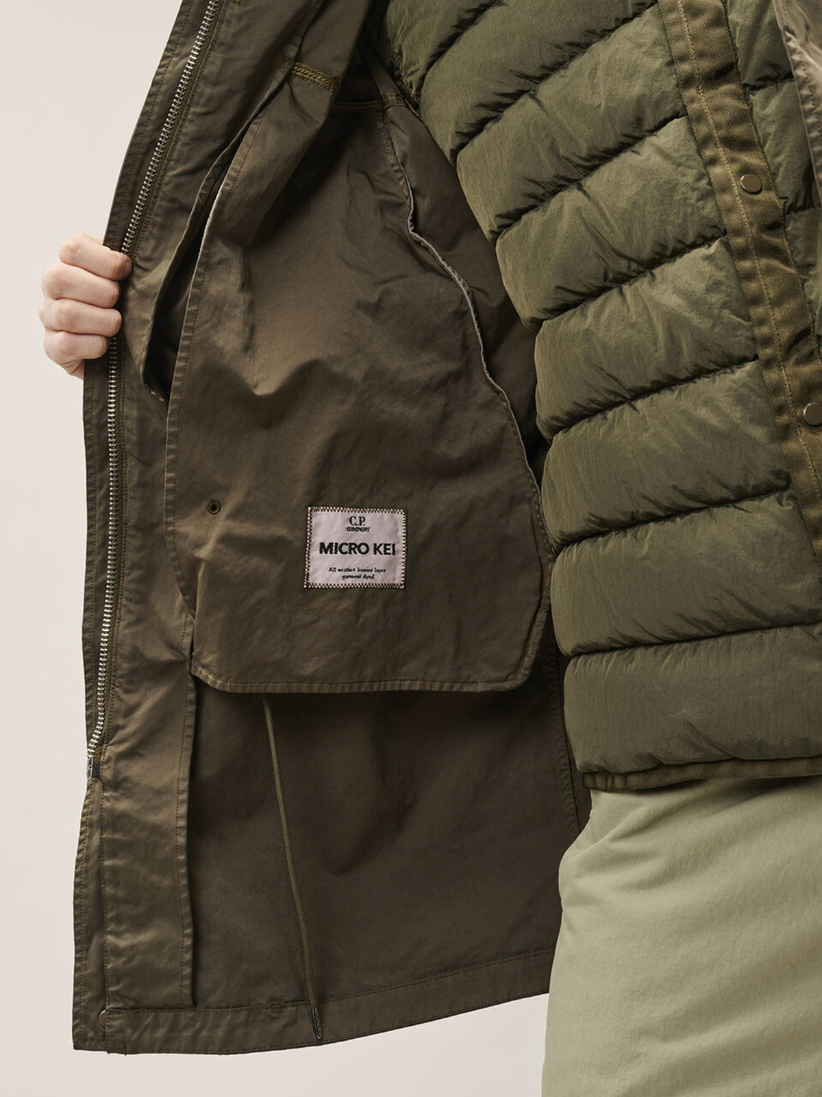 Cp Company Micro Kei Lens Hooded Parka Ivy Green-4