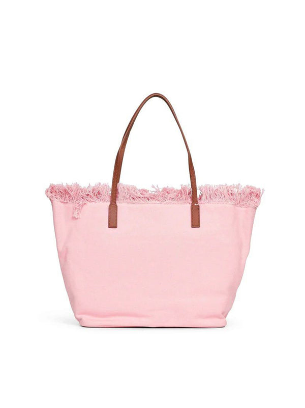 Saint Barth City Bag Mid Frange Rosa-2