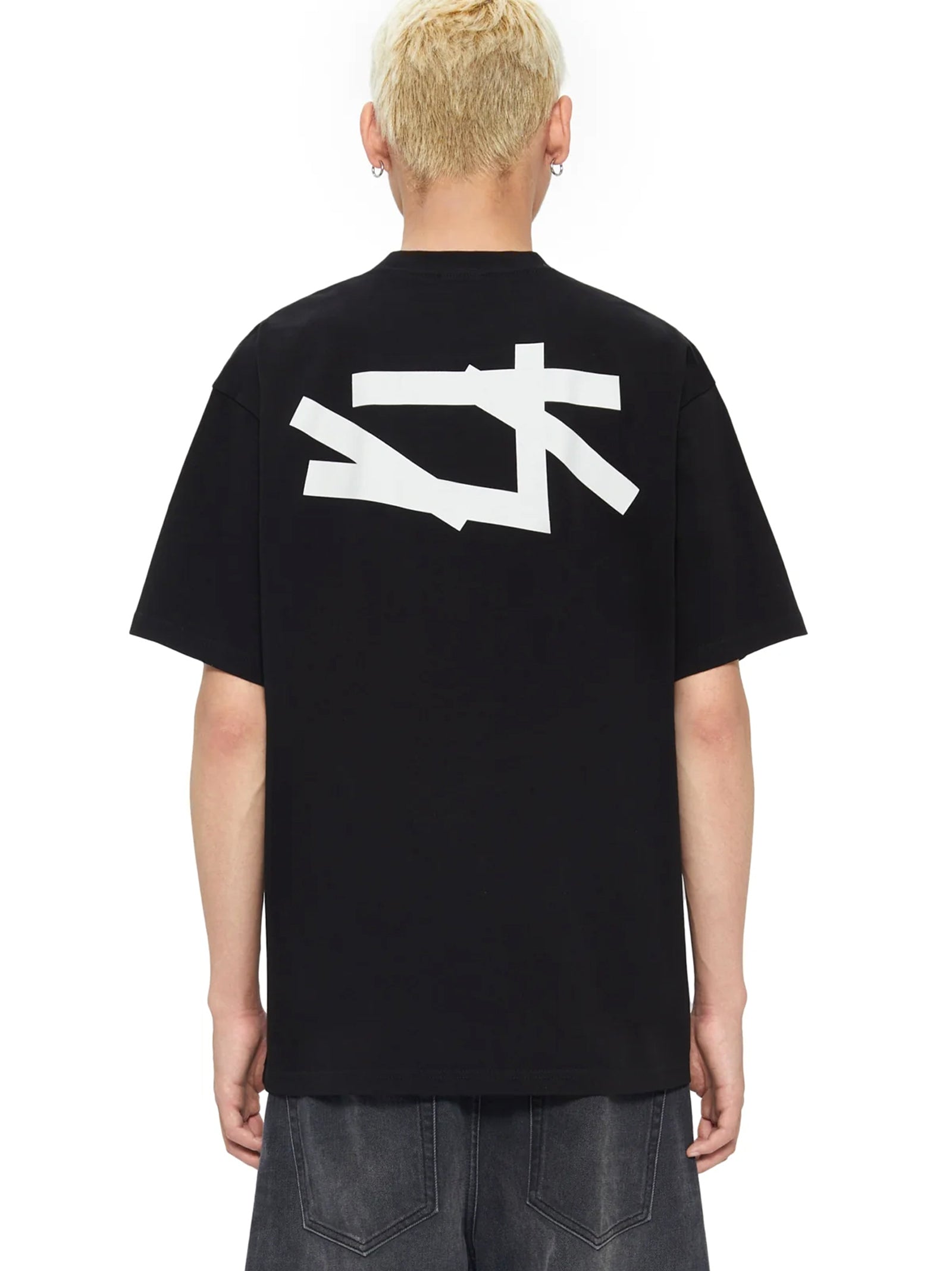 44 Label T-Shirt Jersey Nera Turned Tee-2