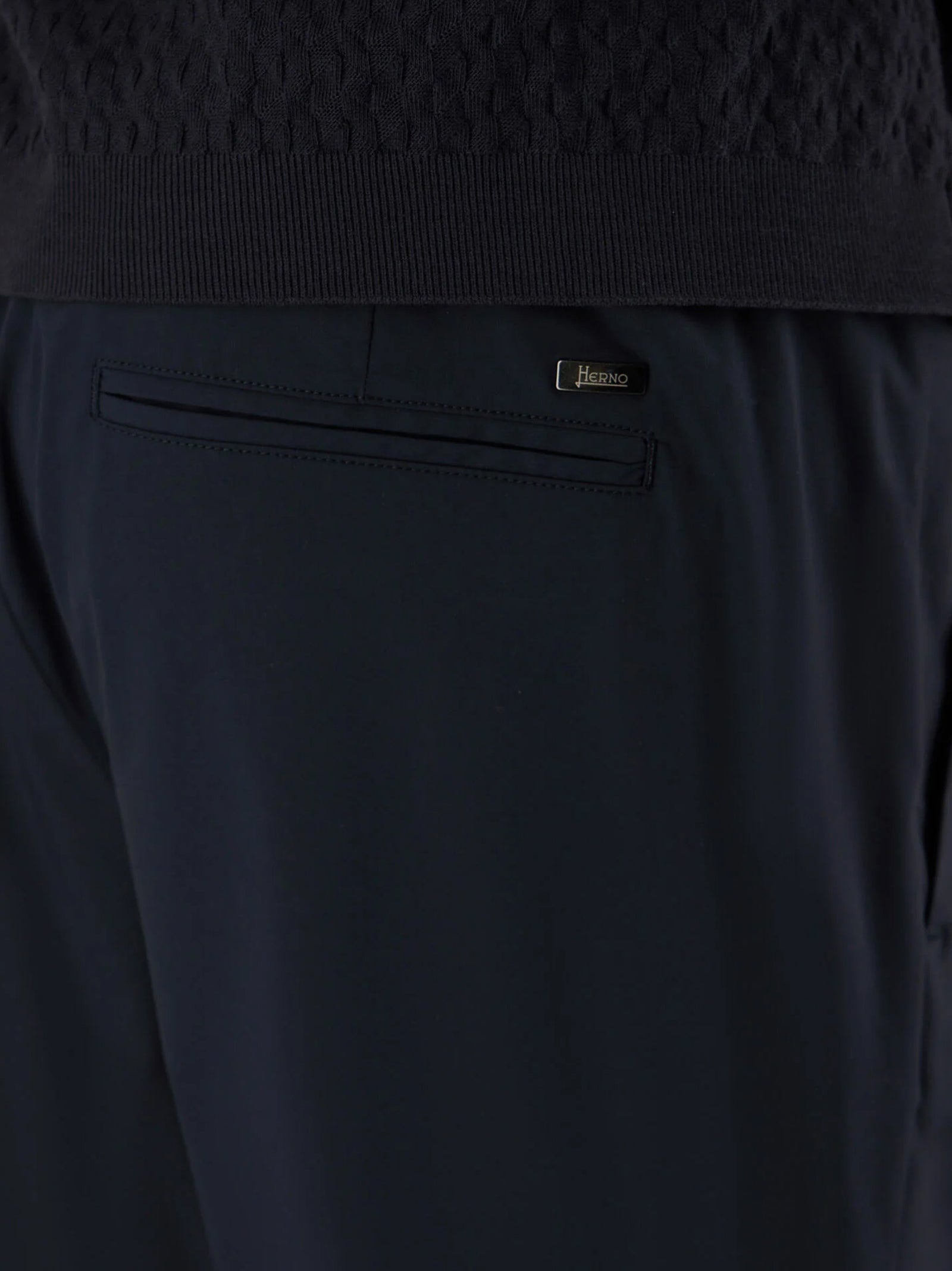 Herno Pantaloni Resort In Micromodal Stretch Blu-4