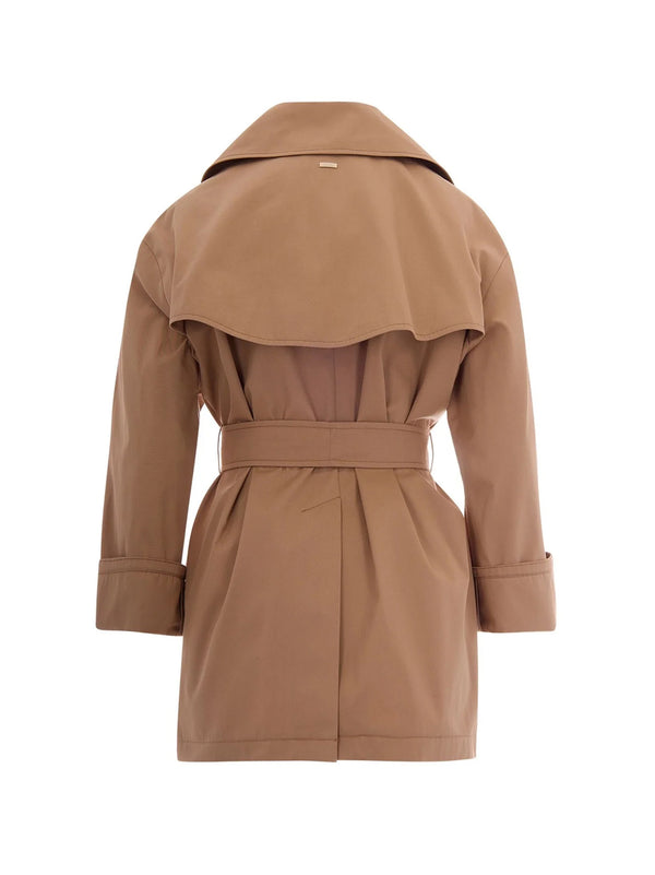 Herno Impermeabile Con Cintura Cammello-2