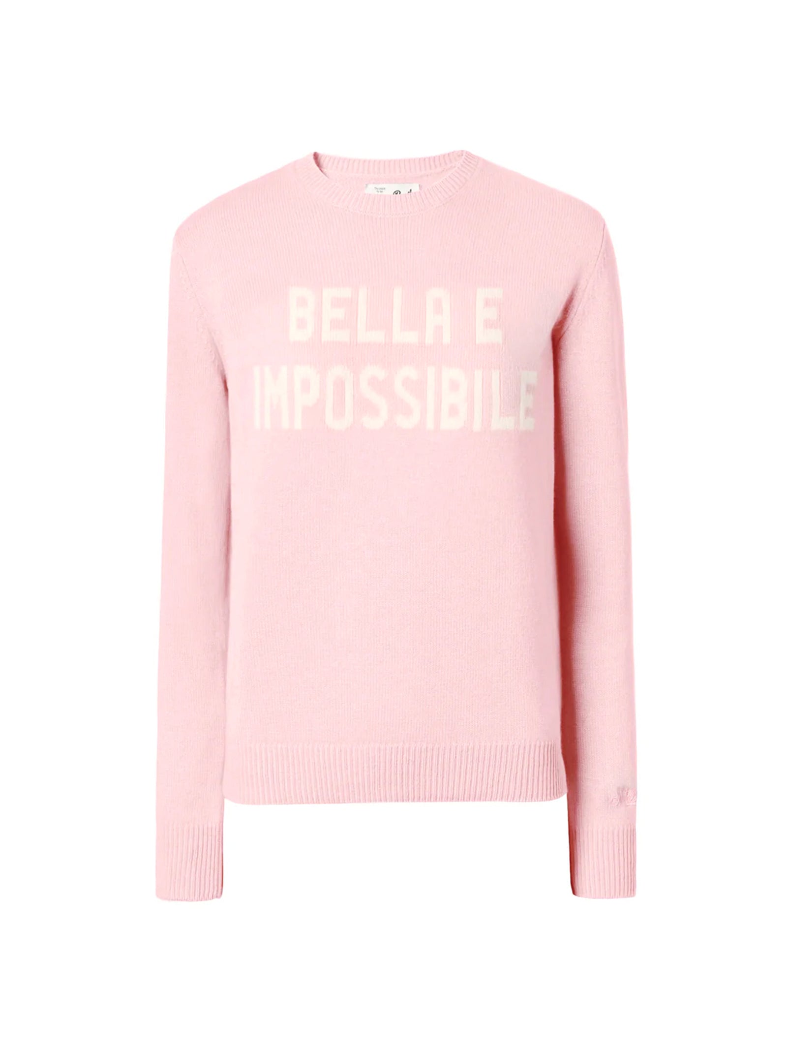 Saint Barth Maglione New Queen In Misto Cashmere Rosa Con Jacquard Bella E Impossibile Rosa-1