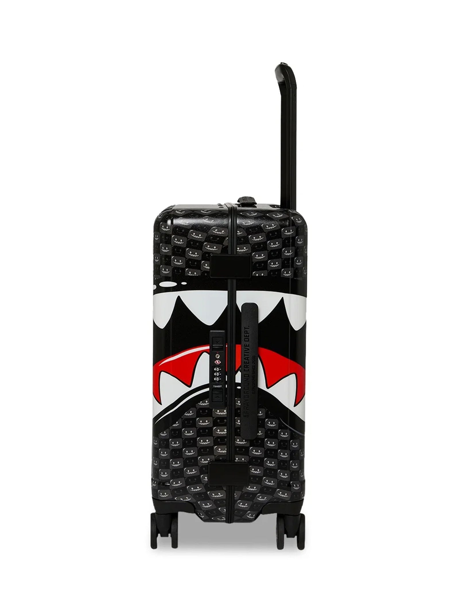 Sprayground Trolley Sharks In Paris Wtf Bubbly Black Check Carry-On-3