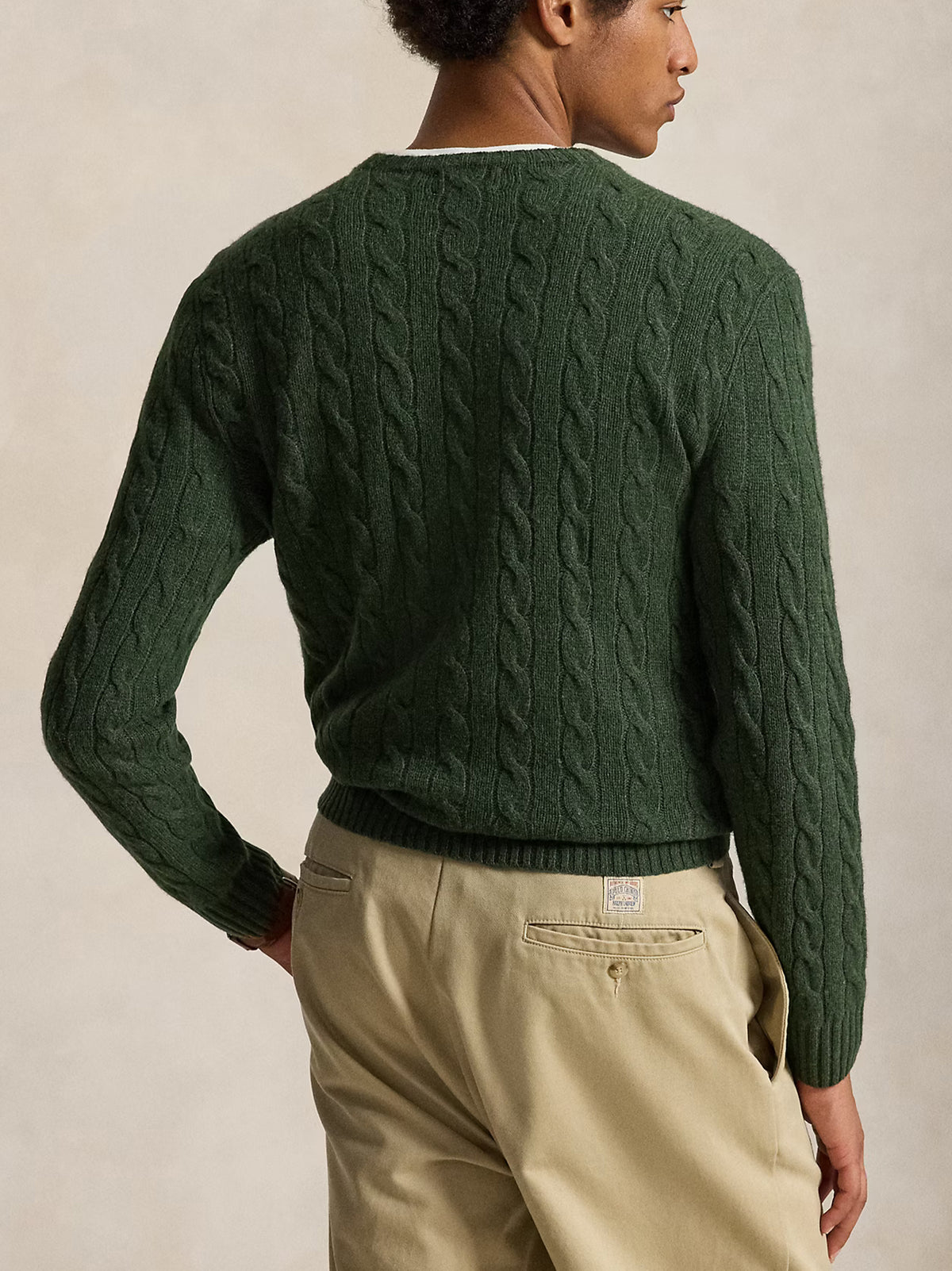 Polo Ralph Lauren Maglia Trecce Lana Cashmere  Green-3