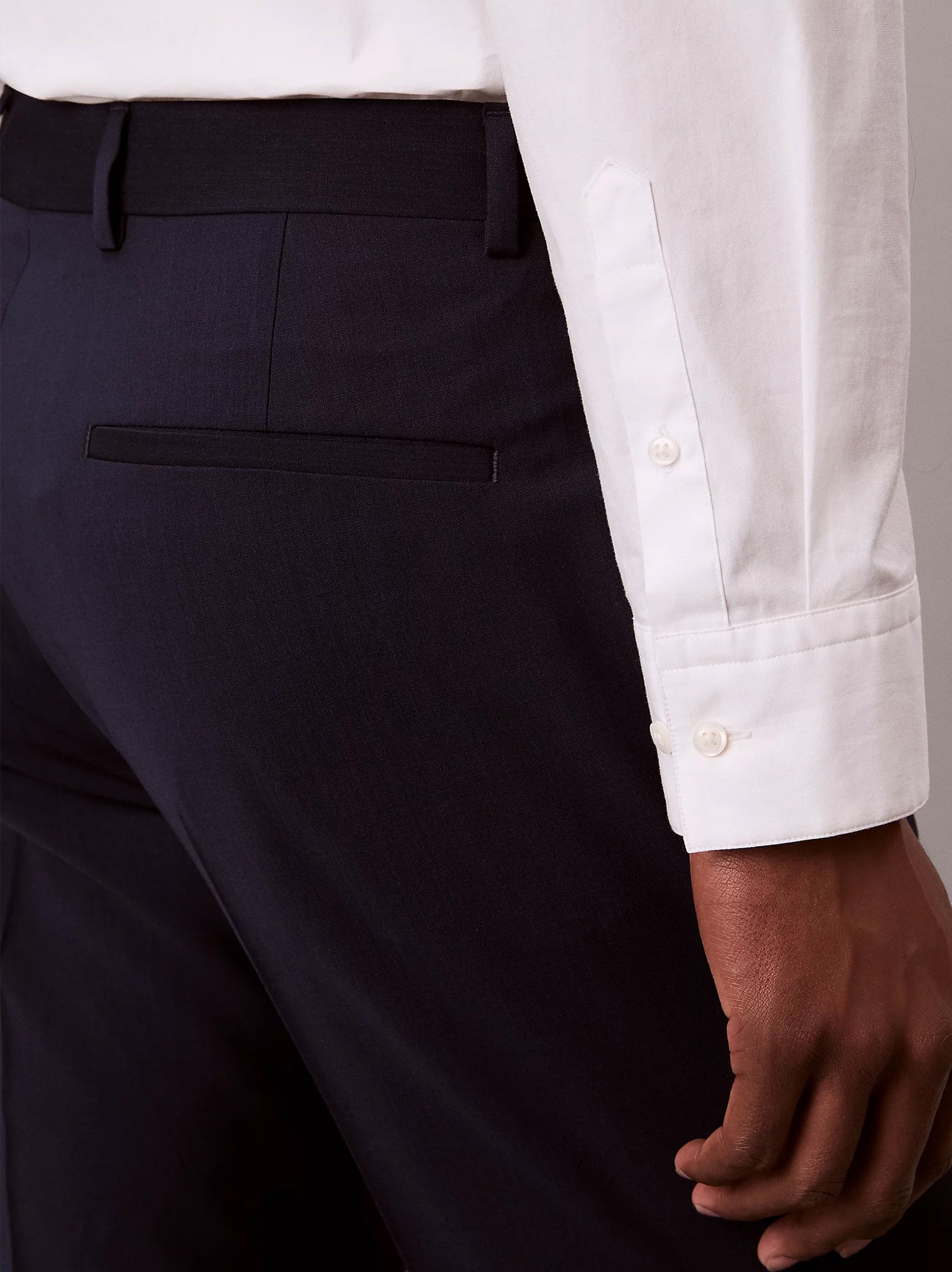 Pantaloni In Lana Tropical Slim-4