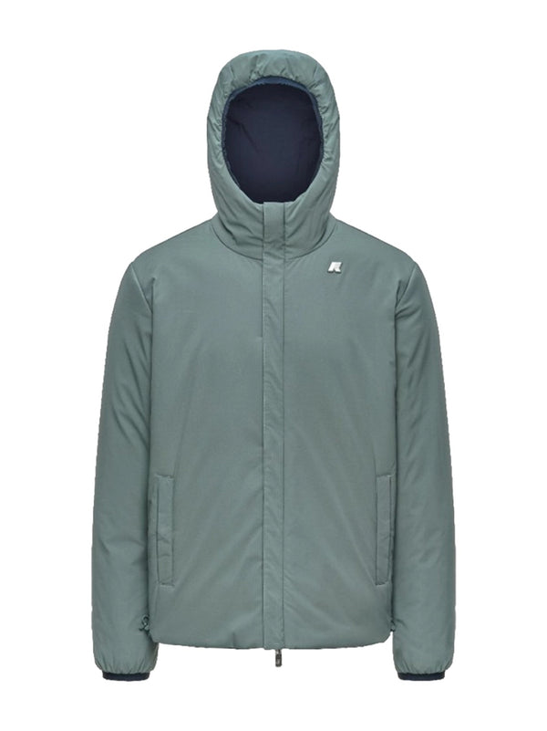 K-Way Giacca reversibile Jack St Warm Blue Depth/Green Balsam-2
