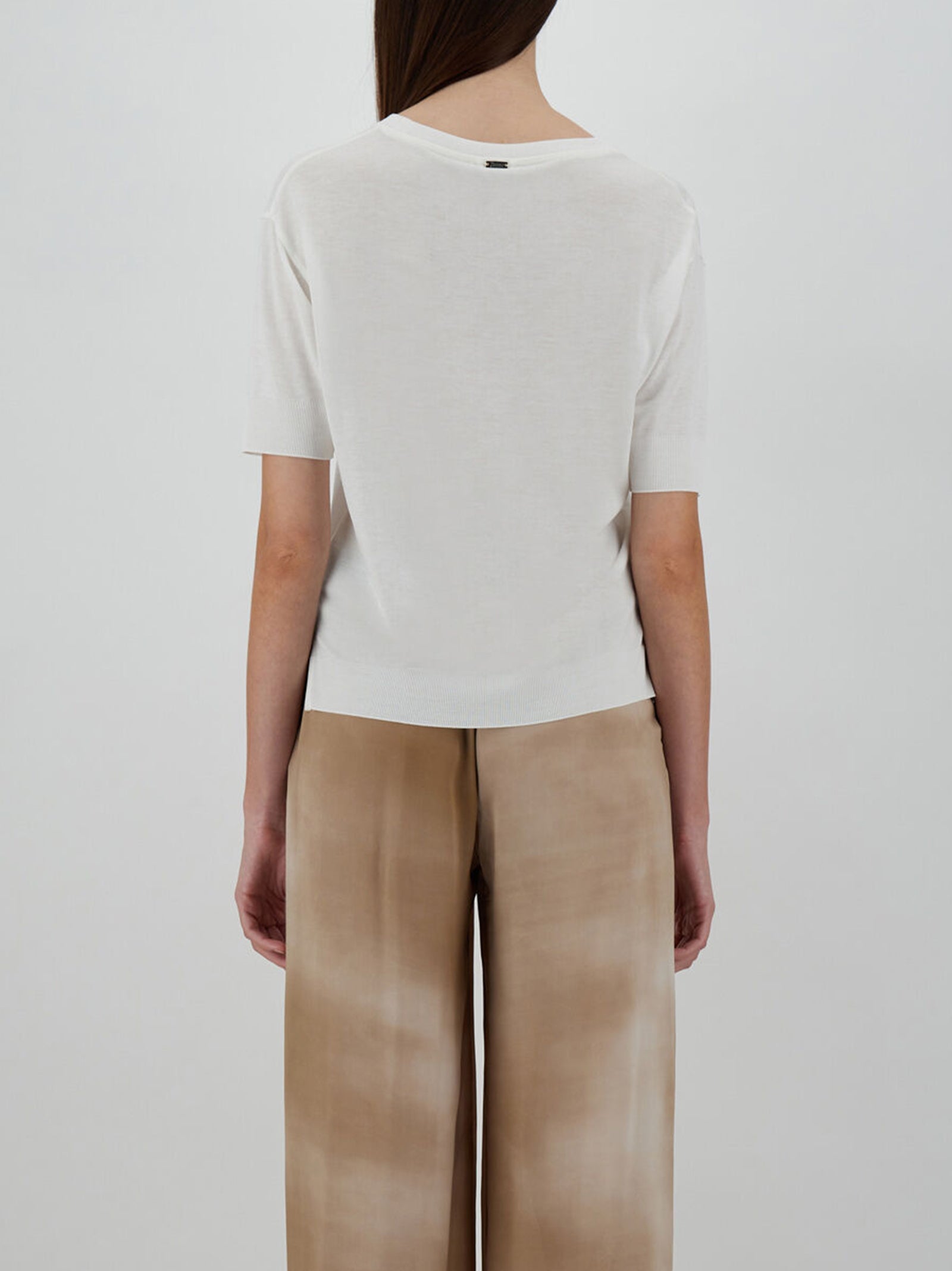 T-Shirt In Glam Knit Effect-4