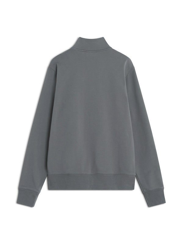 Maison Kitsune Fox Head Zipped Regular Sweatshirt Charcoal-2