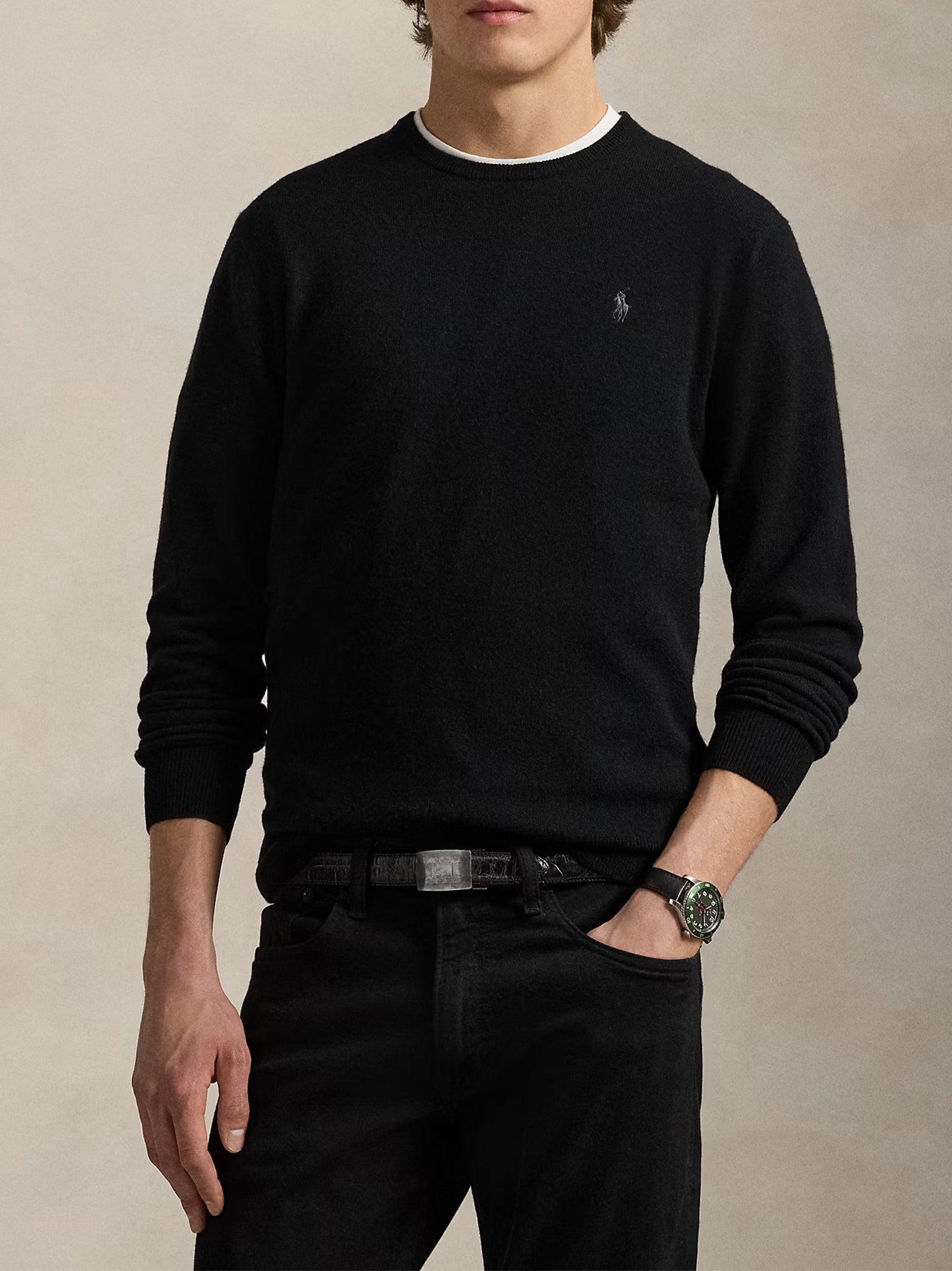 Polo Ralph Lauren Maglia In Lana A Girocollo Black-2