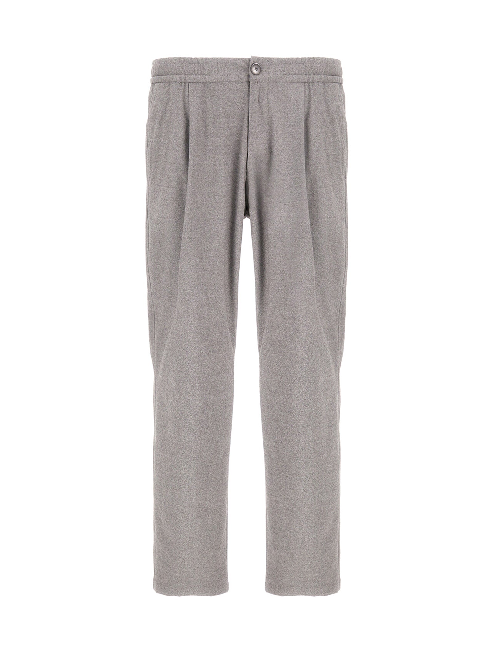Pantaloni Herno Resort In Melange Suede Effect Grigio-1