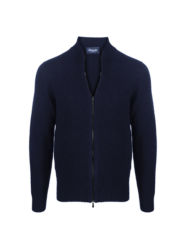 Cardigan Garzato Con Zip
