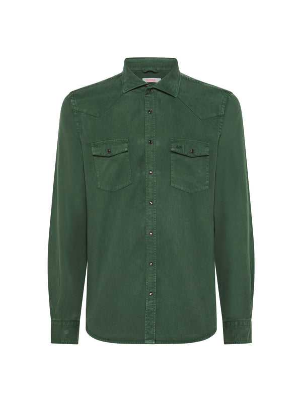 Camicia Gabardine Overdyed