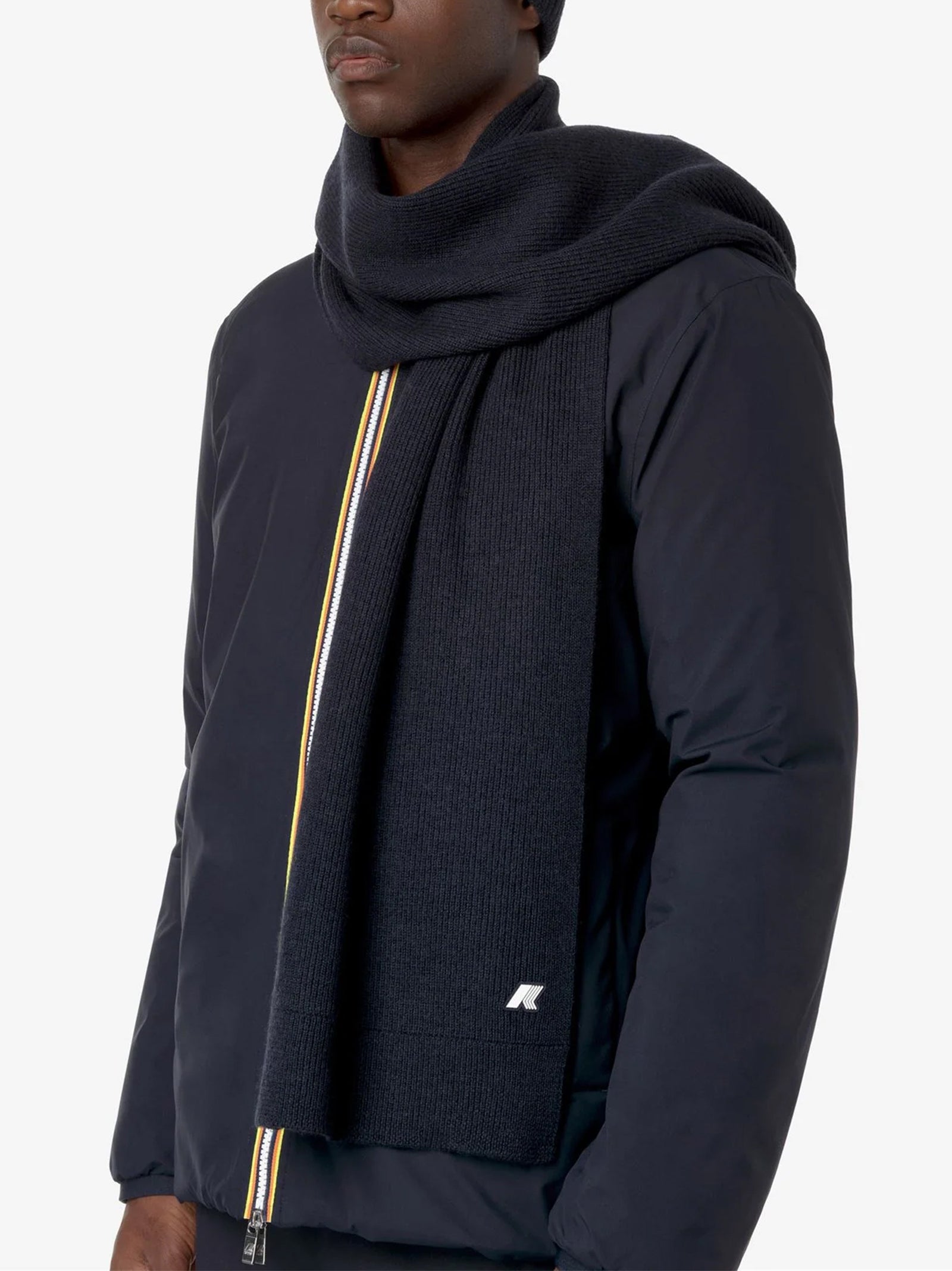 K-Way Etienne Stitch Wool Blue Depth Melange-2