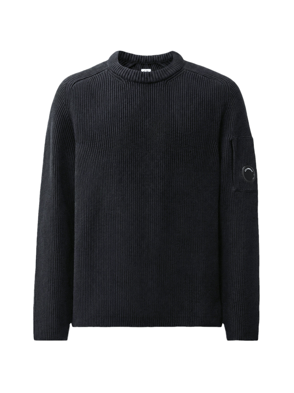 Cp Company Maglia Girocollo Costine Nera-1