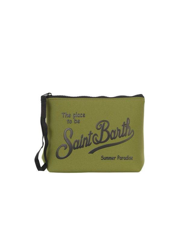 Saint Barth Pochette Aline Verde Militare