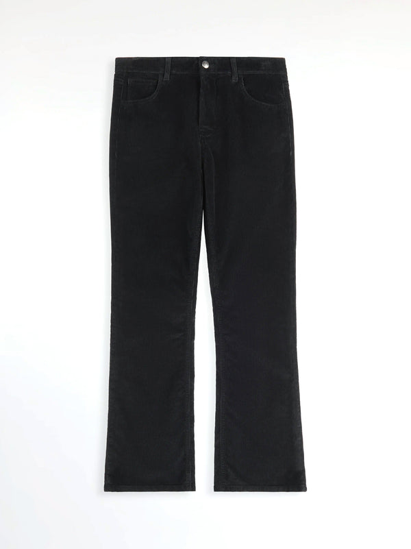 Fay Pantaloni Slim In Velluto A Coste Stretch Nero