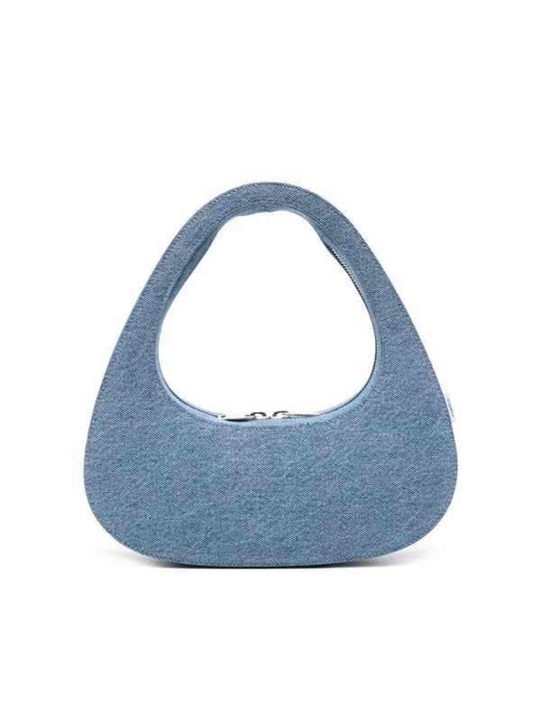 Denim Baguette Swipe Bag