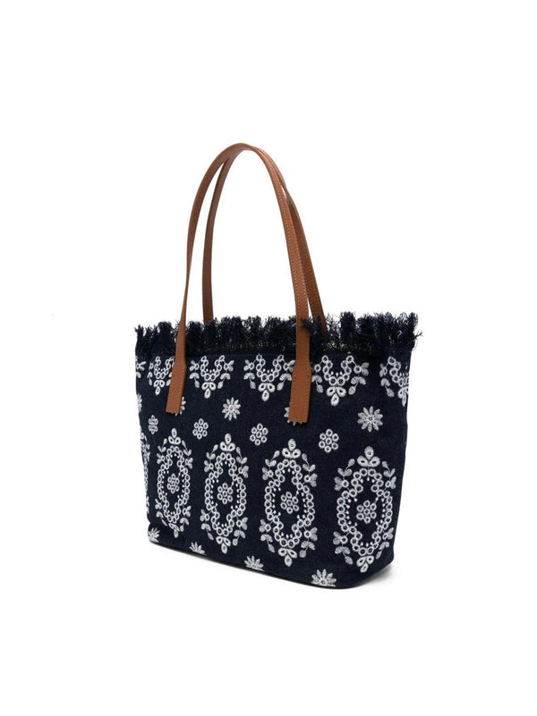 Saint Barth City Bag Sangallo Blu-2
