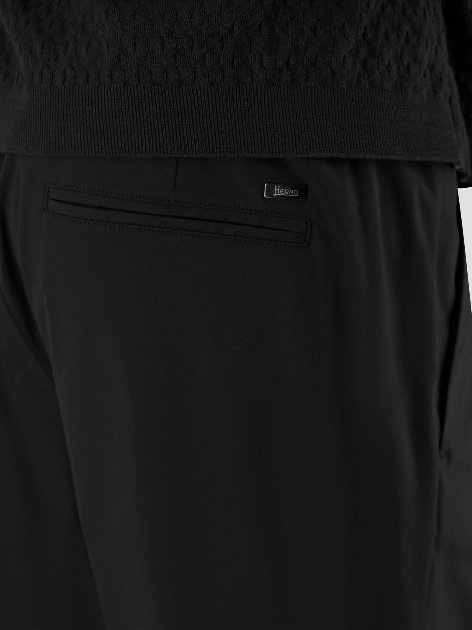 Herno Pantaloni Resort In Micromodal Neri-3