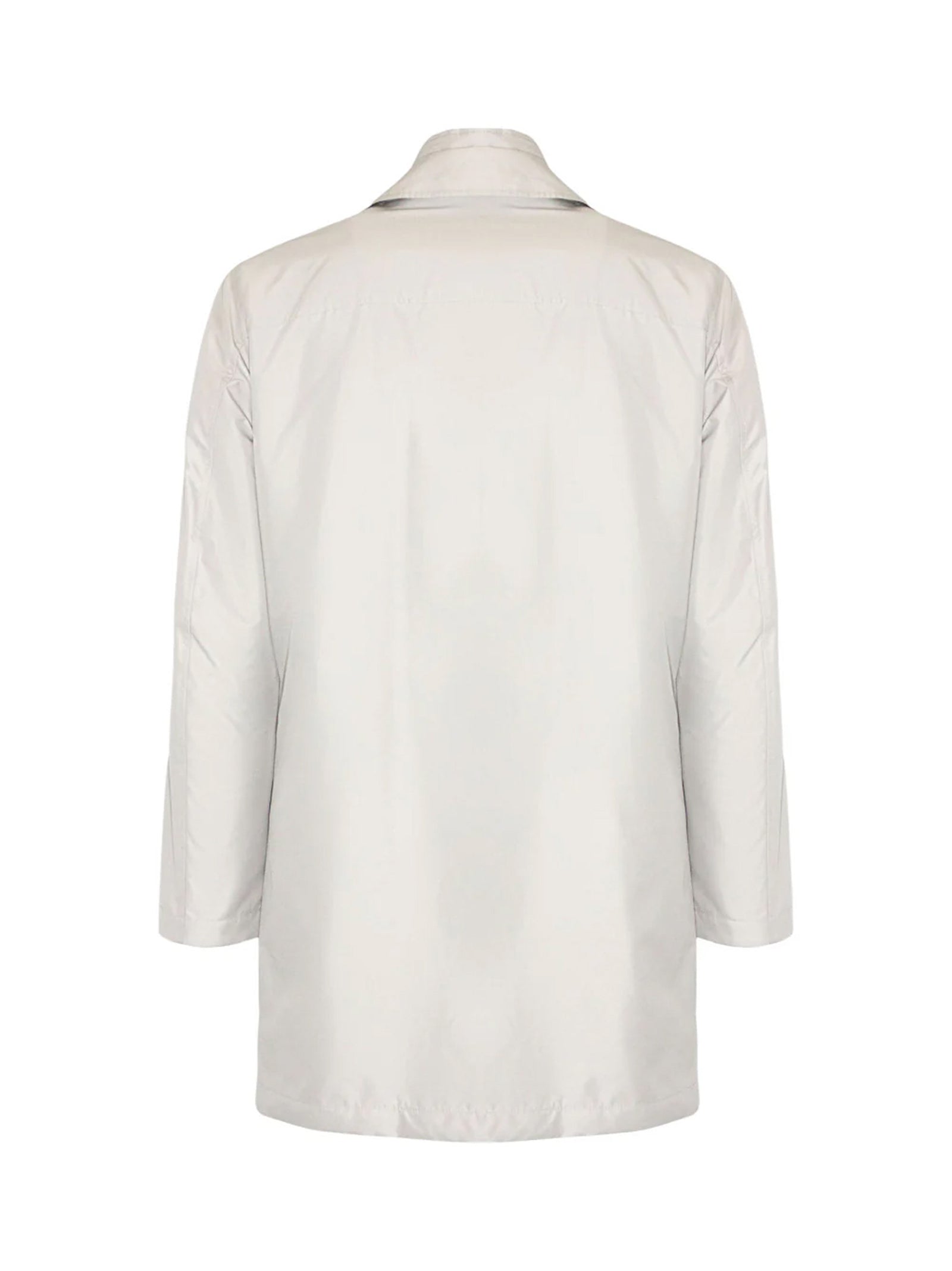 Fay Morning Coat In Popeline Tecnico Argilla-2