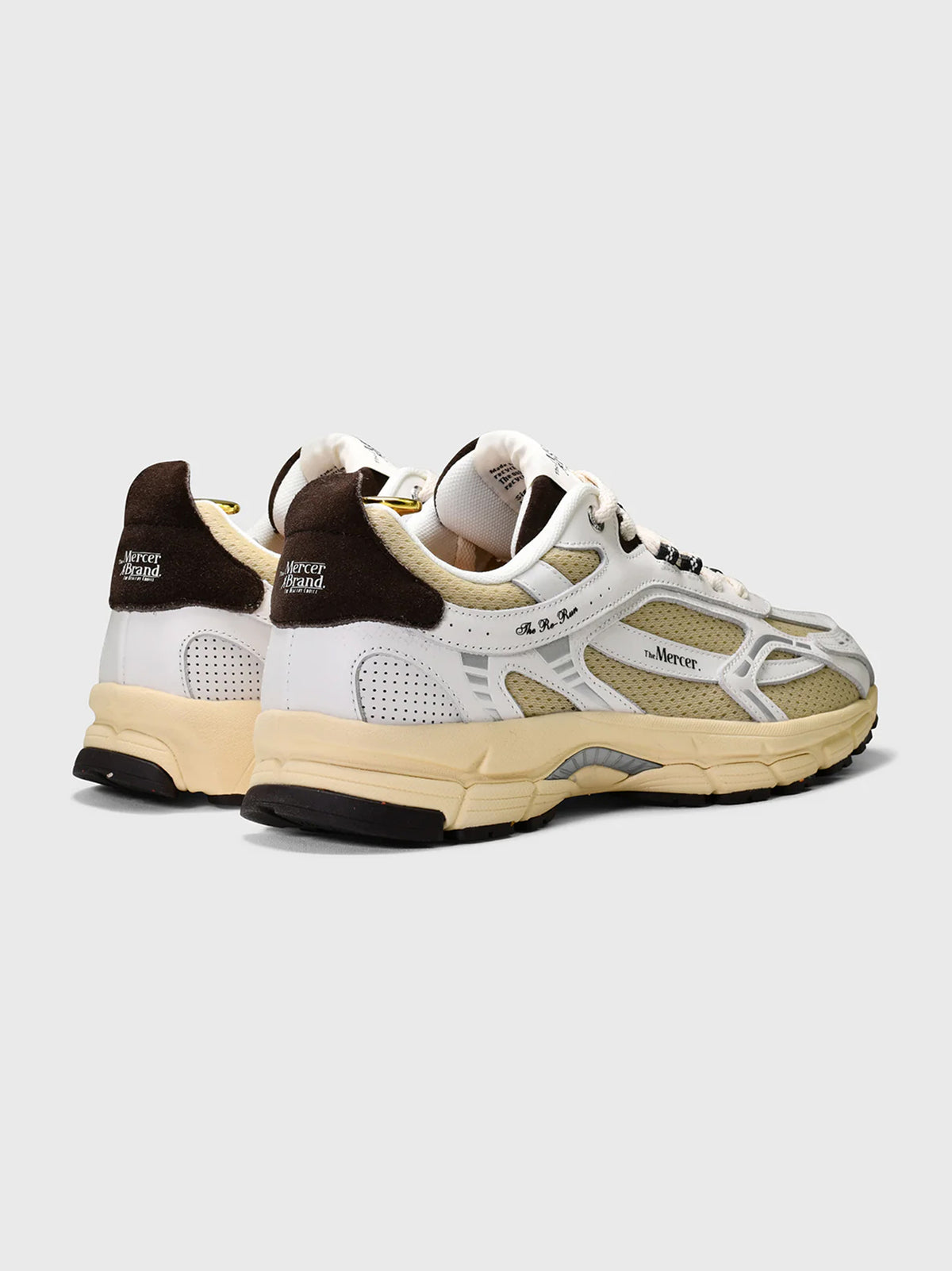 Mercer Sneakers The Re-Run Vintage bianco e marrone-2