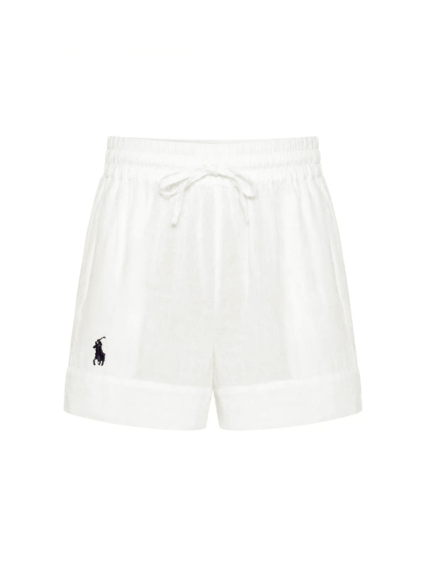 Polo Ralph Lauren Beachwear Shorts Lino Bianco Crema