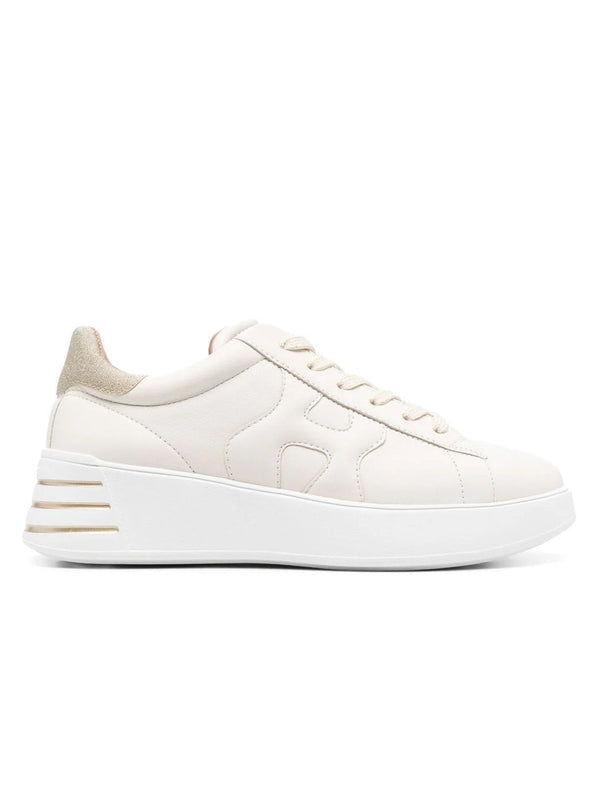 Hogan Rebel Ivory Gold Sneakers