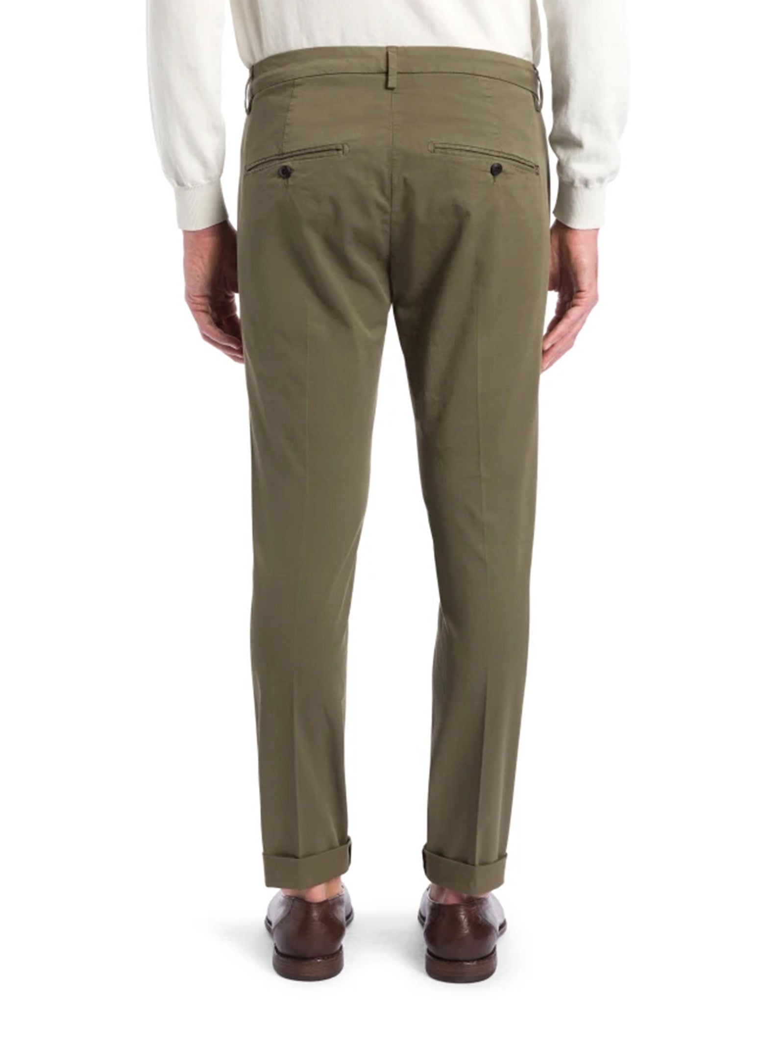 Dondup Pantaloni Gaubert Slim In Gabardina Leggera Divisa-3