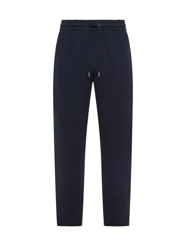 Sun68 Pantaloni Jogging In Felpa Di Cotone Navy Blue