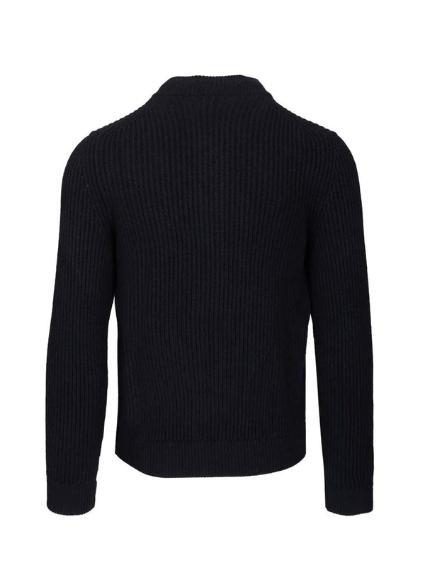 Fedeli Cardigan Sand Open Ml Cashmere Blu Scuro-2