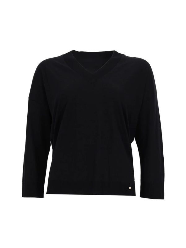 Herno Maglia Scollo A V - donna nero