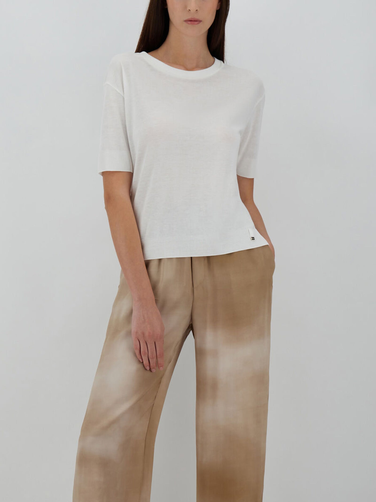 T-Shirt In Glam Knit Effect-3